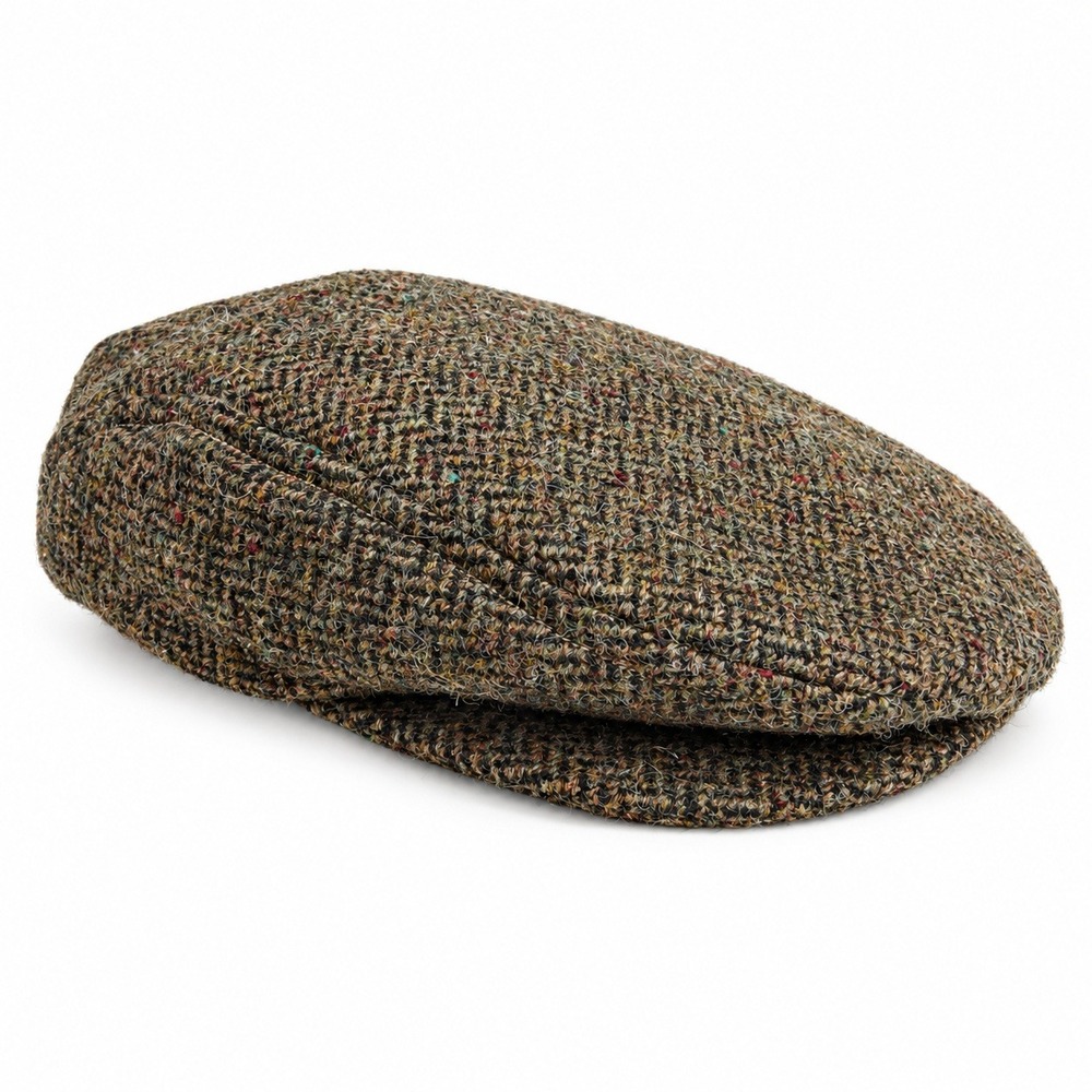 Hatterdashery Seattle Men Wool Tweed Herringbone Flat Cap Grandpacore Heritage
